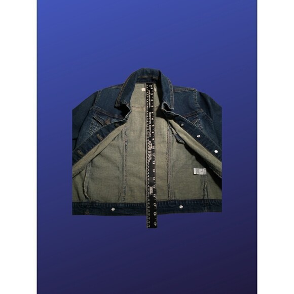 REFUGE Cropped Jean Jacket, BLUE/DARK WASH, Women's Size Small, NWOT - Picture 6 of 9